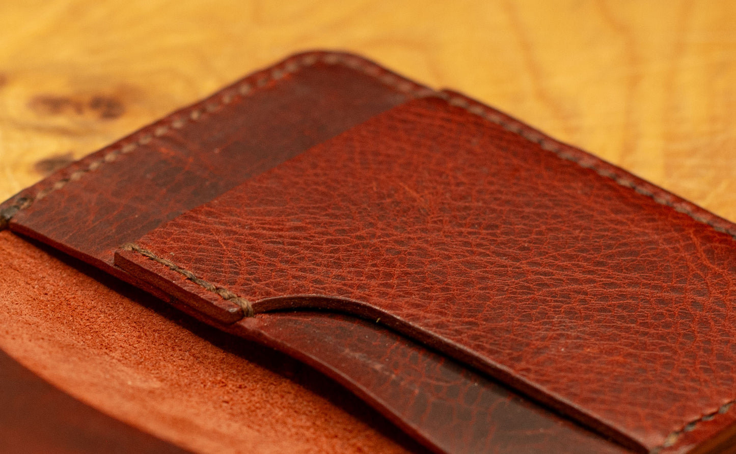 Dobbel Kortholder i Badalassi med Ekstra Lomme