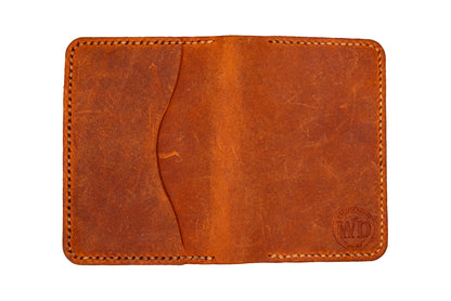 Dobbel Kortholder i Crazy Horse med Ekstra Lomme