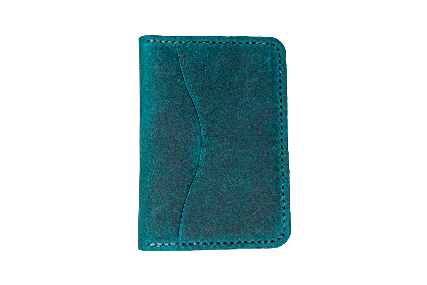 Dobbel Kortholder i Crazy Horse med Ekstra Lomme