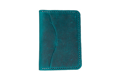 Dobbel Kortholder i Crazy Horse med Ekstra Lomme