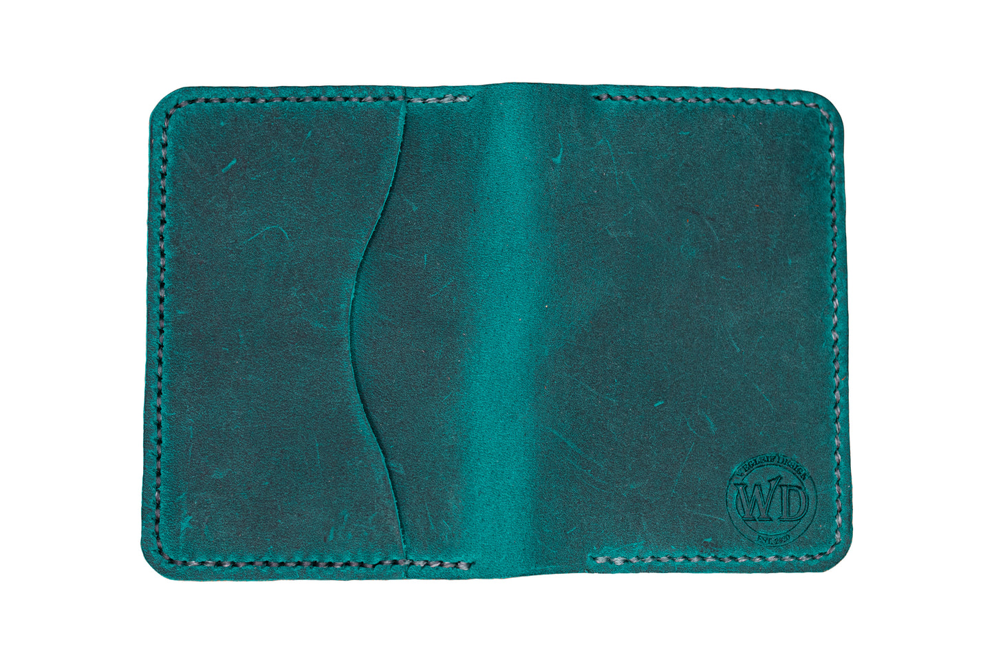 Dobbel Kortholder i Crazy Horse med Ekstra Lomme