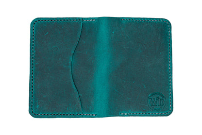 Dobbel Kortholder i Crazy Horse med Ekstra Lomme