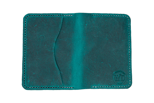 Dobbel Kortholder i Crazy Horse med Ekstra Lomme